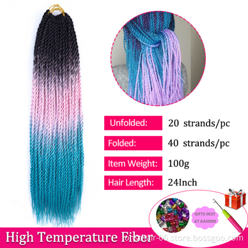 Senegalese Twist Hair Synthetic Hair Extension Crochet Braids 29 Colors Braid Twsits For Black Women Braiding Hair Extensions